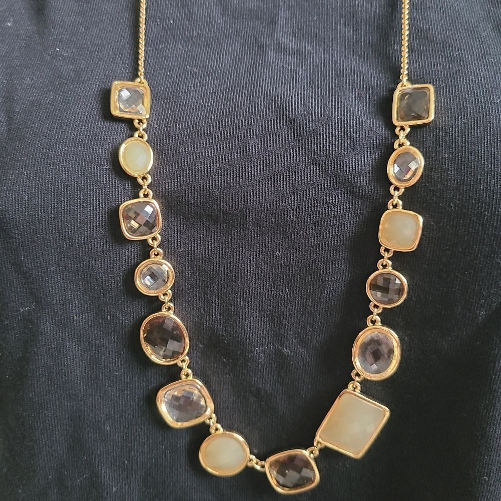 Kate Spade Gold Tone Long‎ Rhinestone Necklace - Picture 2 of 4